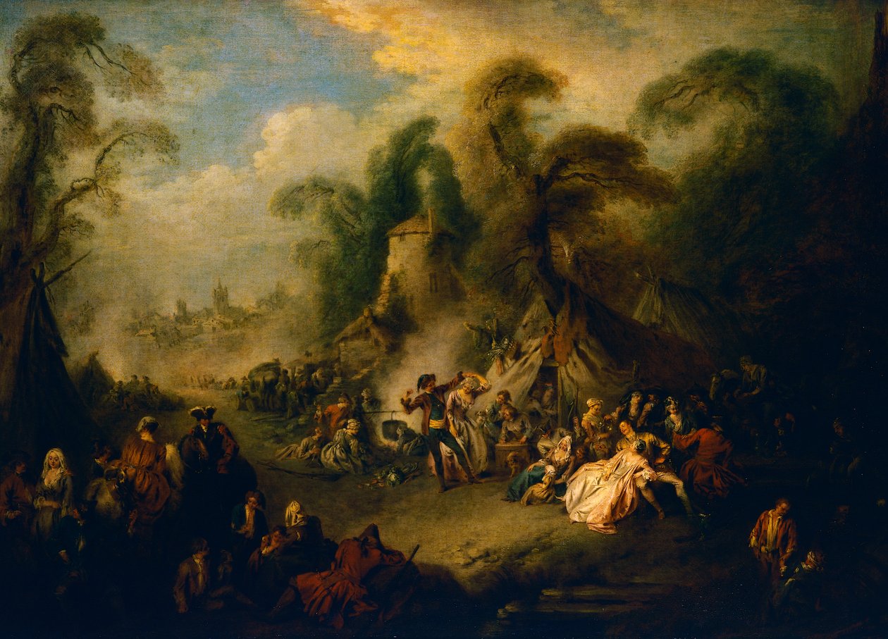Country festival, ca 1728, målning av Jean-Baptiste Pater (1695-1736), olja på duk av Jean Baptiste Joseph Pater