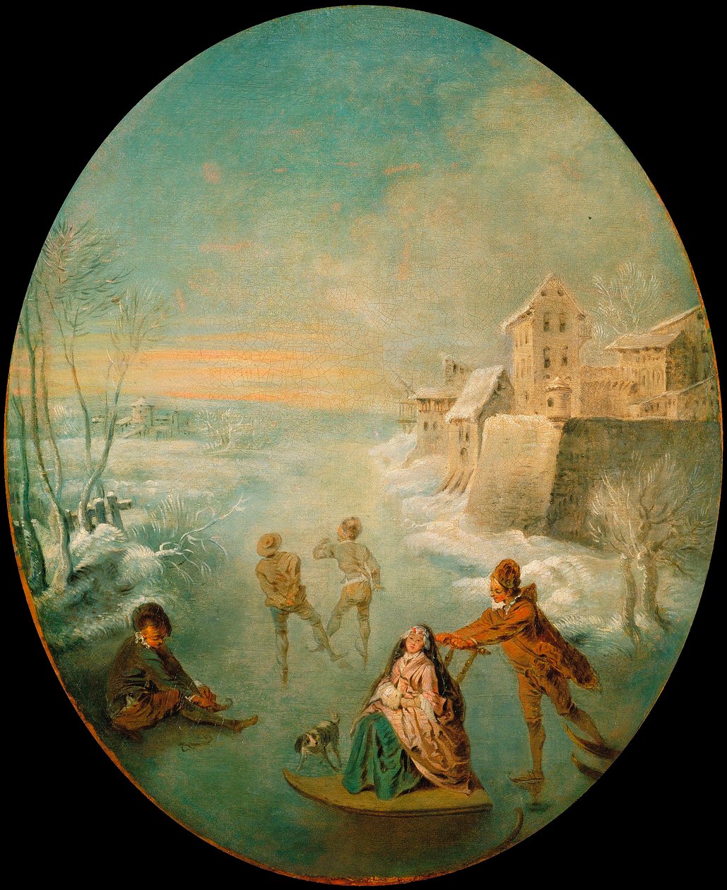 Vinter - Vinter - Målning av Jean Baptiste (Jean-Baptiste) Pater (1695-1736) - ca. 1725 - Olja på duk - 64,8x53,8 - Museu Nacional d