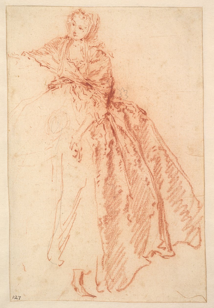 Studie für "M. de Pourceaugnac" av Jean-Baptiste Joseph Pater