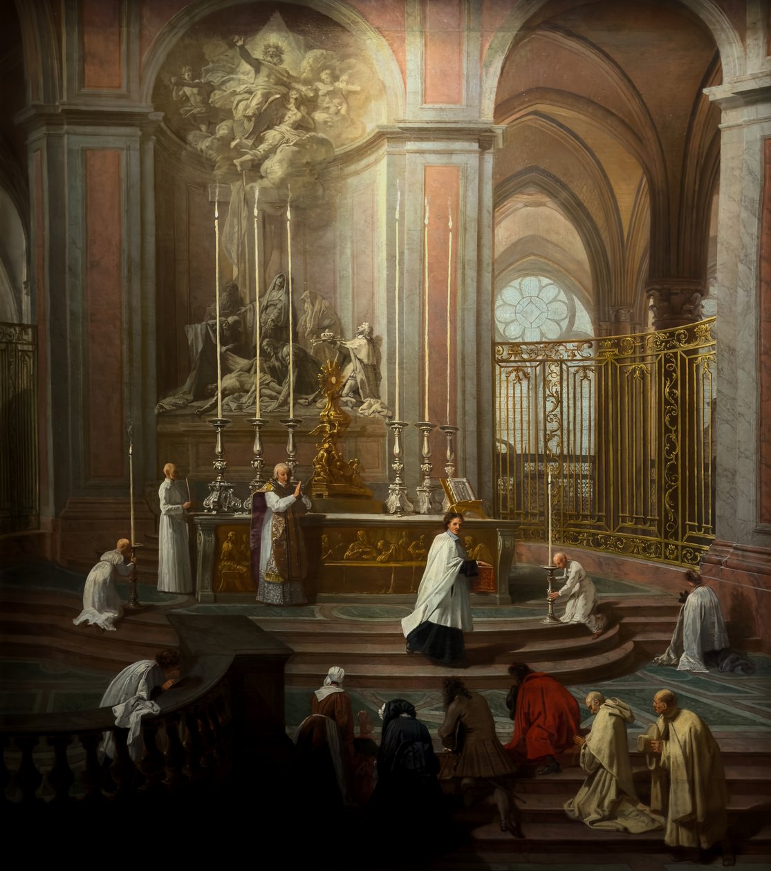 Mässan av Canon Antoine de La Porte omkring 1710 (olja på duk) av Jean Baptiste Jouvenet