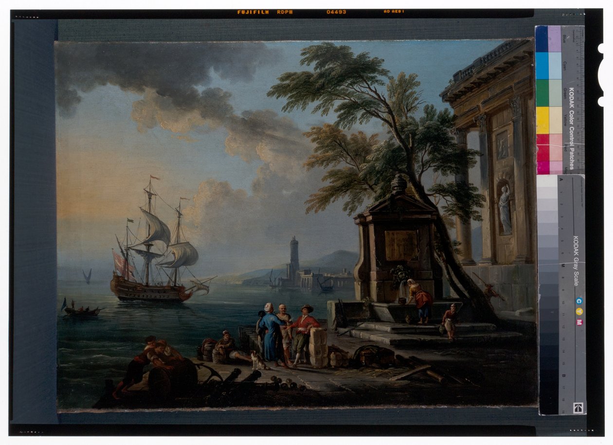 Turkiska Köpmän I En Medelhavshamn Vid Soluppgången av Jean Baptiste Lallemand