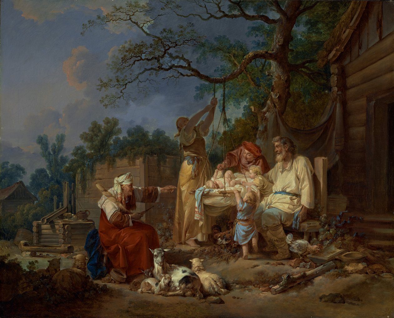 Den ryska vaggan, ca 1764-1765 (olja på duk) av Jean-Baptiste Le Prince
