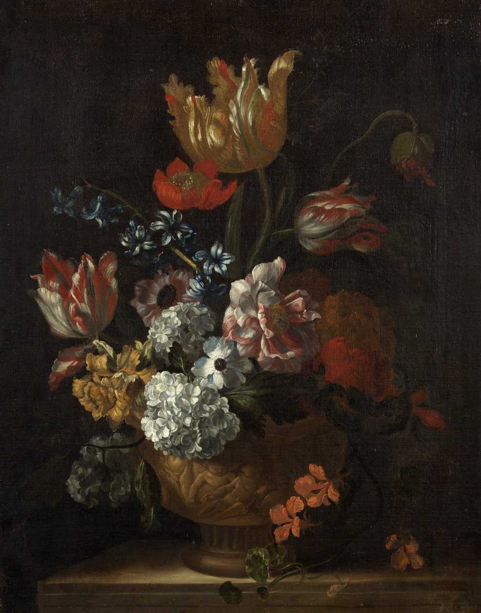 Blommabit (olja på duk) av Jean Baptiste Monnoyer