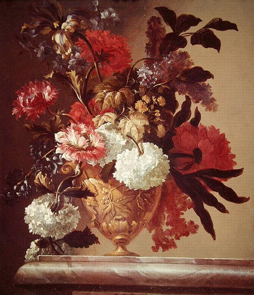 Blommor i en vas (olja på duk) av Jean Baptiste Monnoyer