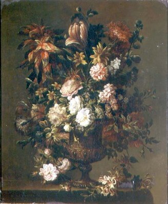 Tulpaner, narcisser och andra blommor av Jean Baptiste Monnoyer