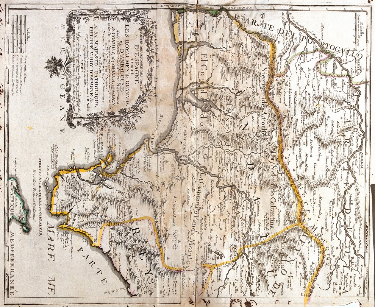 Andalusien, Kastilien-La Mancha, Spanien av Jean Baptiste Nolin