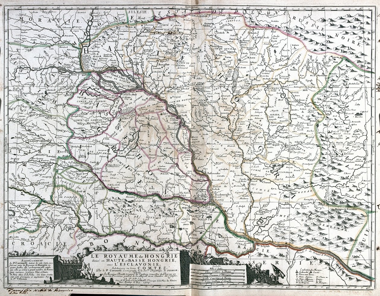 Österrike (delstat: Niederösterreich, Wien, Steiermark, Burgenland), Slovakien, Ungern, norra Serbien, Kroatien (län: Vukovar-Syrmia, Osijek-Baranja, Brod-Posavina, Poega-Slavonien, Virovitica-Podravina, Bjelovar-Bilogora, Koprivnica-Krievci, Meimurje, Var av Jean-Baptiste Nolin