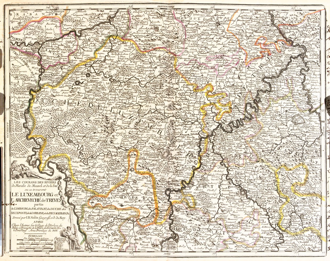 Belgien (regionen Vallonien), Tyskland (delstaten Rheinland-Pfalz), Luxemburg, Frankrike (regionen Lorraine, Champagne-Ardenne) av Jean Baptiste Nolin