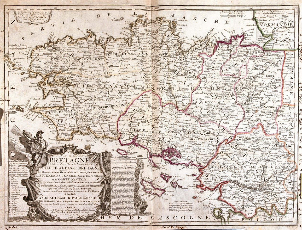 Bretagne, östra Pays-de-la-Loire, Frankrike av Jean Baptiste Nolin