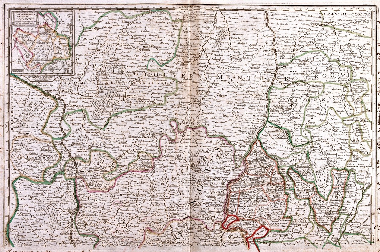 Bourgogne, Rhône-Alpes, Frankrike av Jean Baptiste Nolin