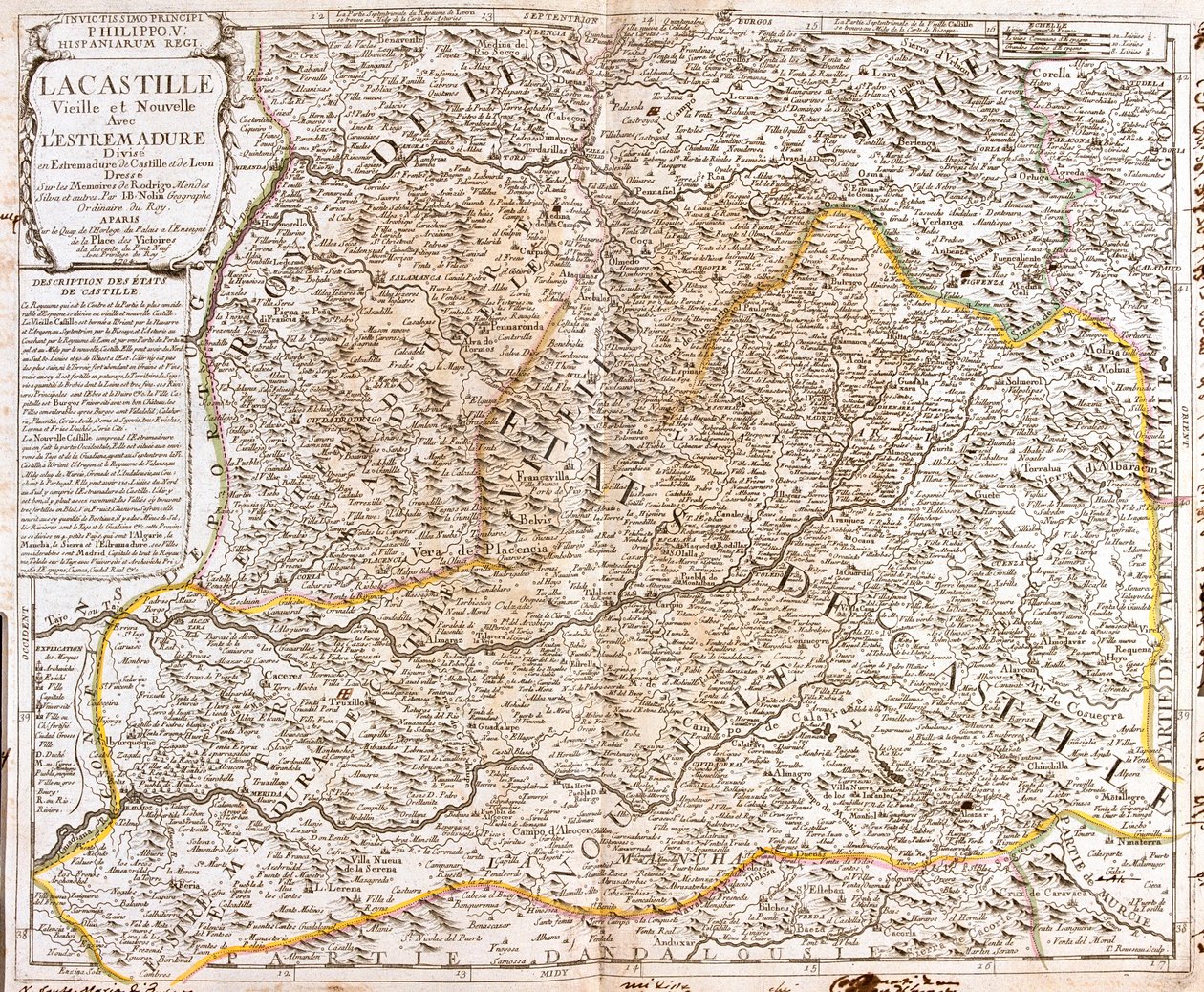 Kastilien och León, La Rioja, Navarra, Aragonien, Kastilien-La Mancha, Extremadura, Madrid, Spanien av Jean Baptiste Nolin