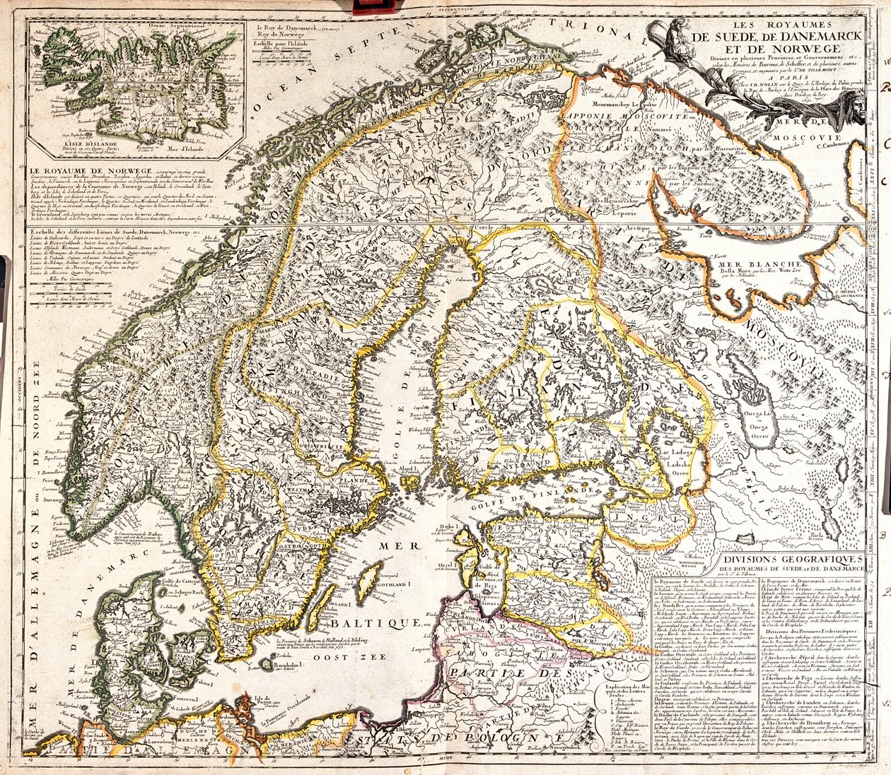 Danmark, Norge, Sverige, Finland, nordvästra Ryssland, Estland, Lettland, Litauen, norra Polen av Jean-Baptiste Nolin