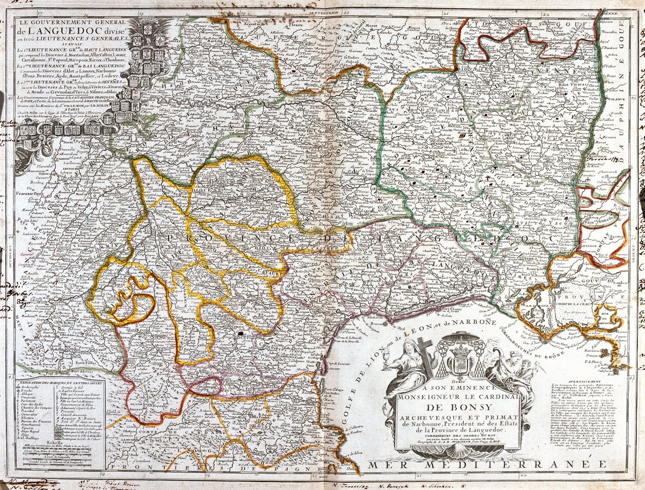 Frankrike (Region: Languedoc-Roussillon, västra Rhône-Alpes, Midi-Pyrénées), Spanien (Gemenskap: Katalonien), Andorra, Frankrike av Jean Baptiste Nolin
