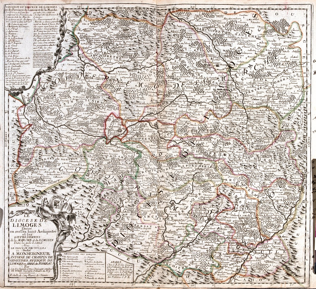 Limousin, Aquitaine, Centre (omgivningar Limoges) , Frankrike av Jean Baptiste Nolin