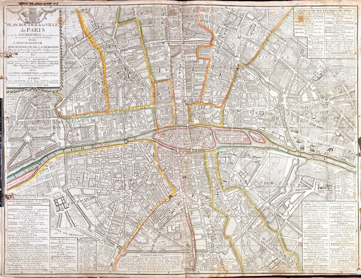 Paris, Frankrike av Jean Baptiste Nolin