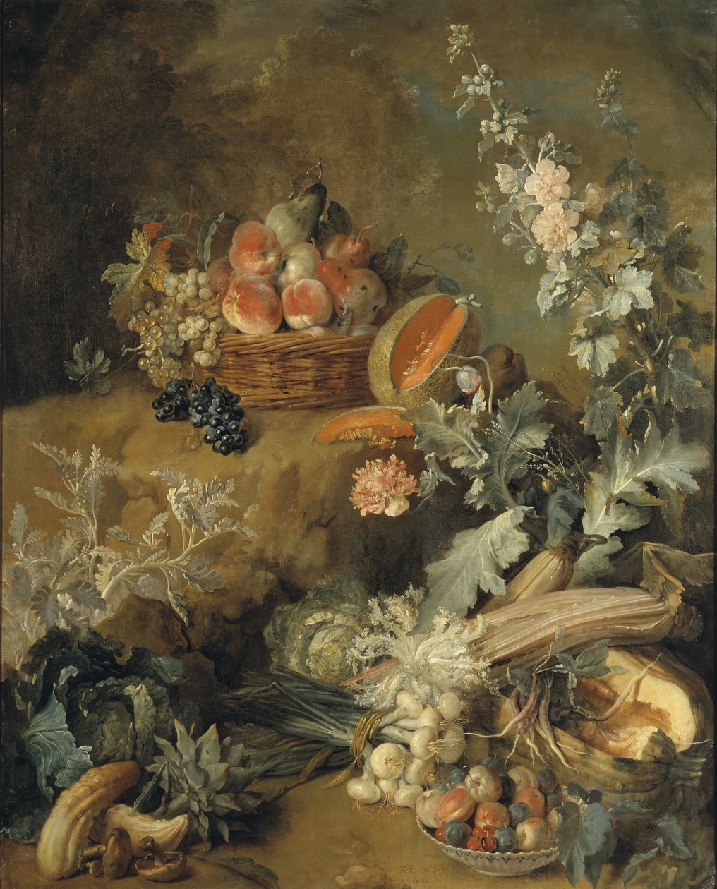 Stilleben med frukt och grönsaker (”Jorden”) av Jean-Baptiste Oudry