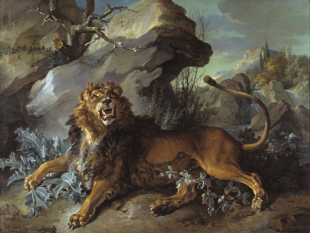 Lejonet och flugan av Jean-Baptiste Oudry