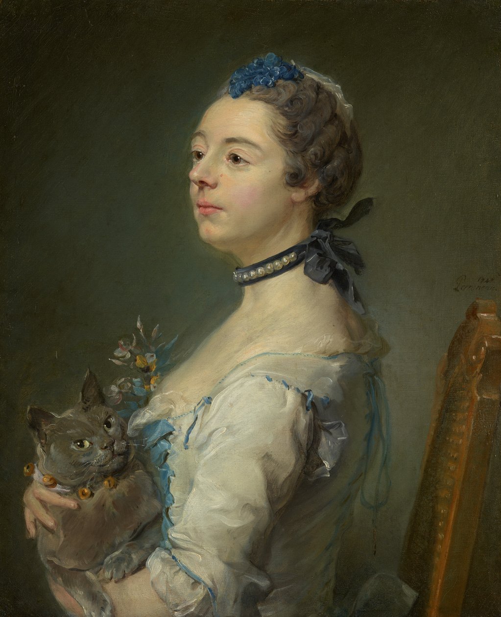 Magdaleine Pinceloup de la Grange, född de Parseval av Jean-Baptiste Perronneau