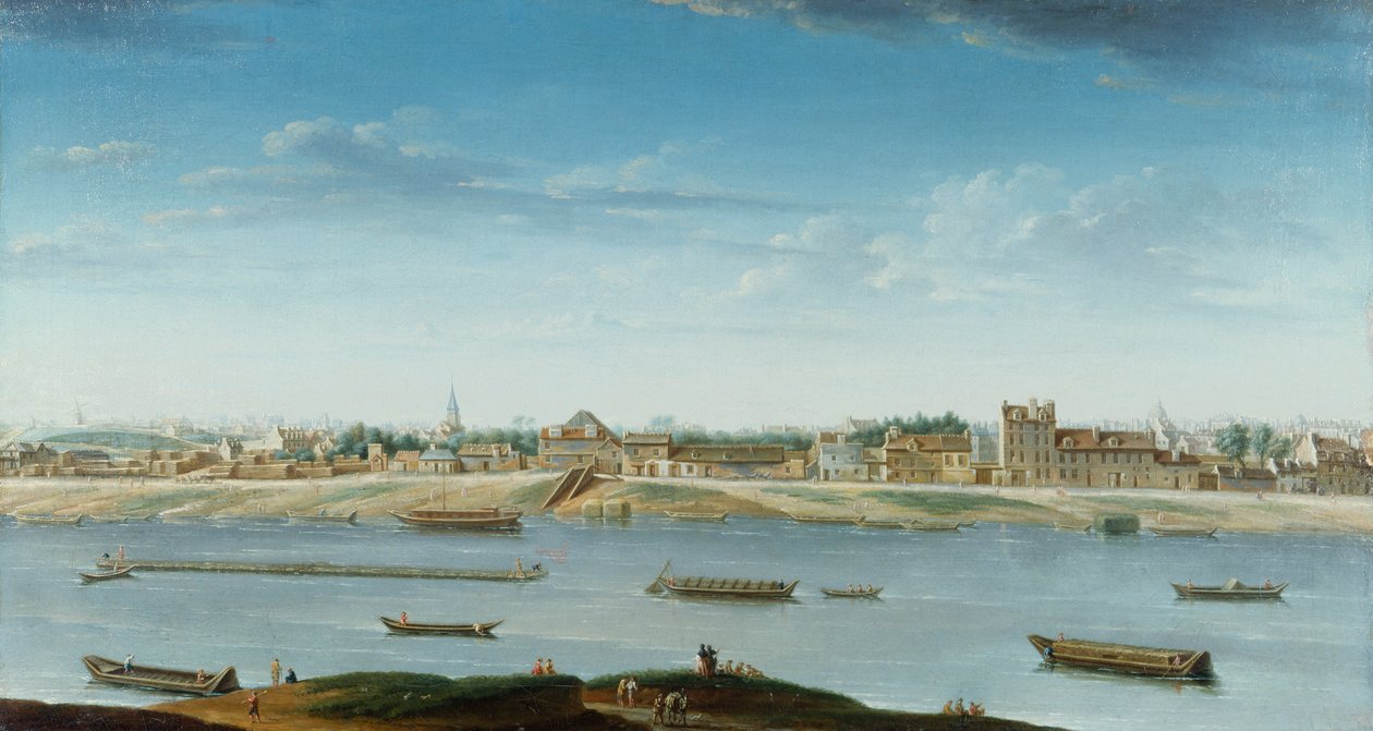 Port Saint-Bernard sett från Arsenal av Jean Baptiste Raguenet