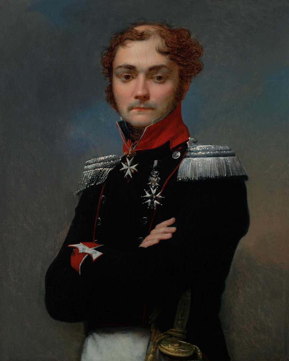 Porträtt av Charles-Louis Regnault, en officer från Napoleonkrigen av Jean-Baptiste Regnault