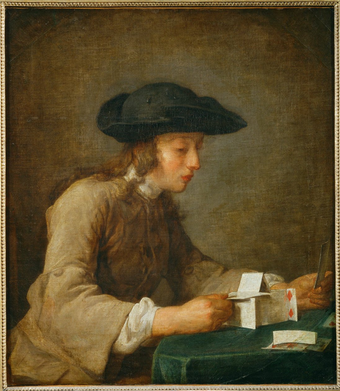 Le chateau de cartes - ett korthus ... av Jean-Baptiste Simeon Chardin