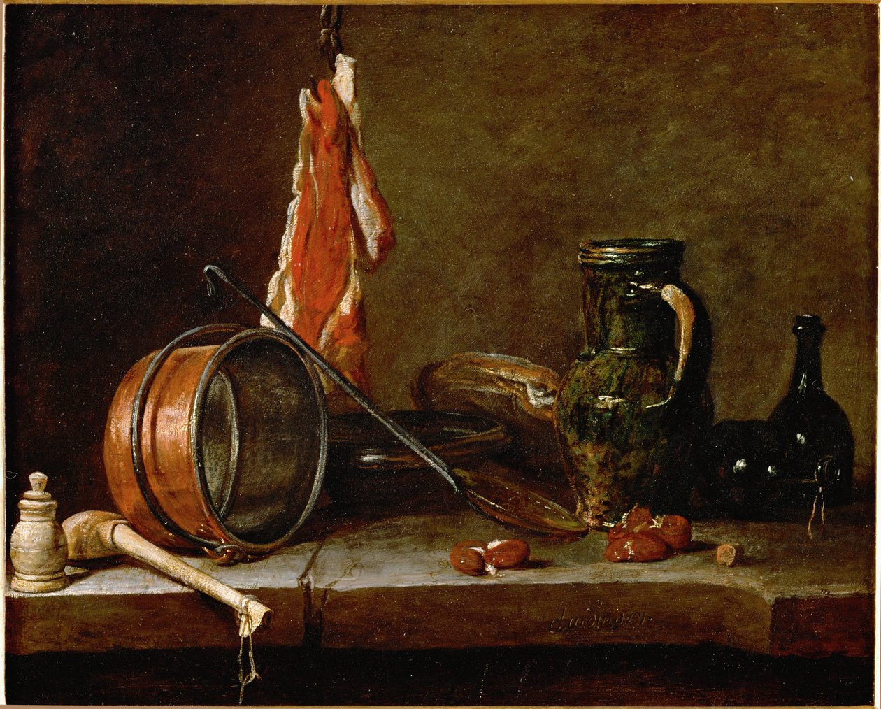 Menu du Gras och köksredskap ... av Jean Baptiste Simeon Chardin