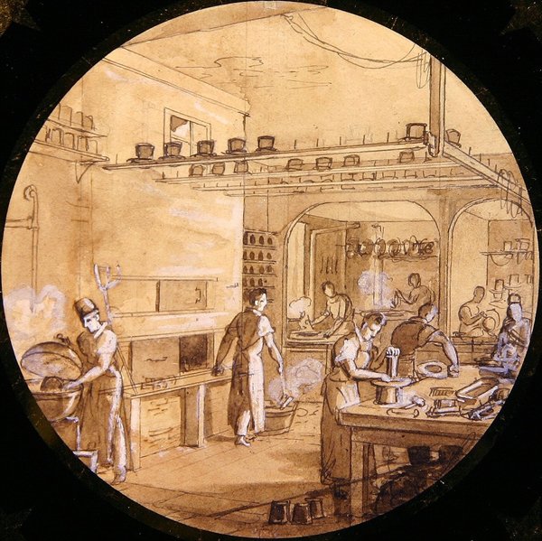 Design för en sevres tallrik, från Service des Arts Industriels (penna och bläck med förhöjning) av Jean Charles Develly