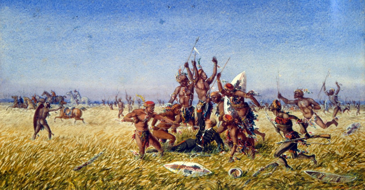 Le prince imperial dödas i Zululand av Jean Charles Pellerin