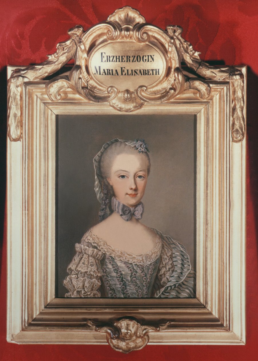 Ärkehertiginnan Maria Elisabeth (1743-1808) dotter till Frans I och Maria Theresia av Österrike, 1762 av Jean Étienne Liotard