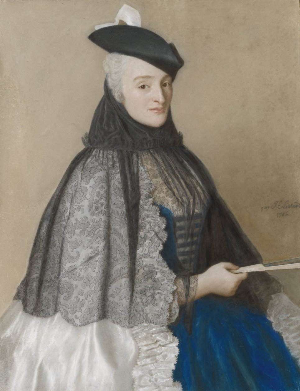 Porträtt av Catherine Bégon, 1746 (pastell på pergament) av Jean Étienne Liotard