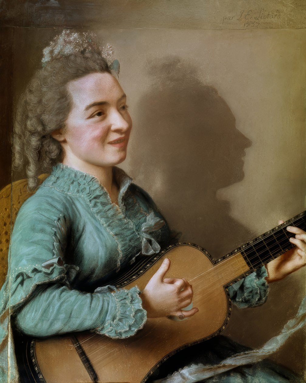 Justine Favart av Jean-Étienne Liotard