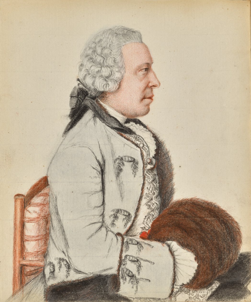 Porträtt av Charles Benjamin de Langes de Montmirail, baron de Lubières (framsida); Porträtt av Charles Benjamin de Langes de Montmirail, baron de Lubières (baksida) av Jean-Étienne Liotard