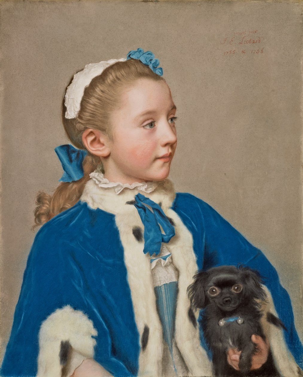 Porträtt av Maria Frederike van Reede-Athlone vid sju års ålder av Jean-Étienne Liotard