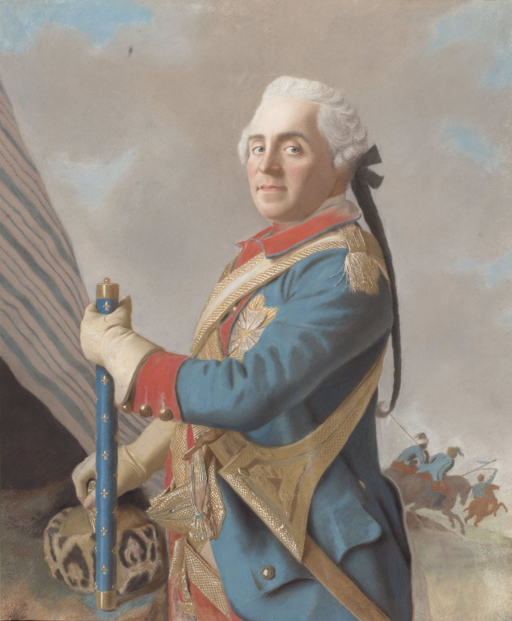 Porträtt av Maurice de Saxe (1696-1750), marskalk av Frankrike av Jean Étienne Liotard