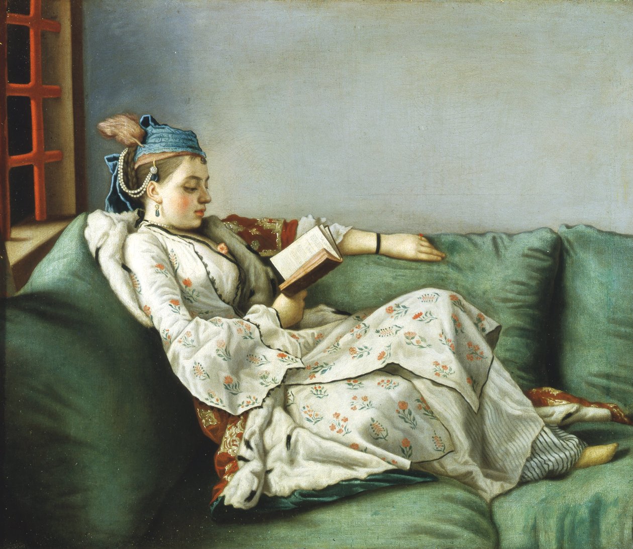 Porträtt av Maria Adelaide av Frankrike klädd i turkisk stil av Jean Étienne Liotard