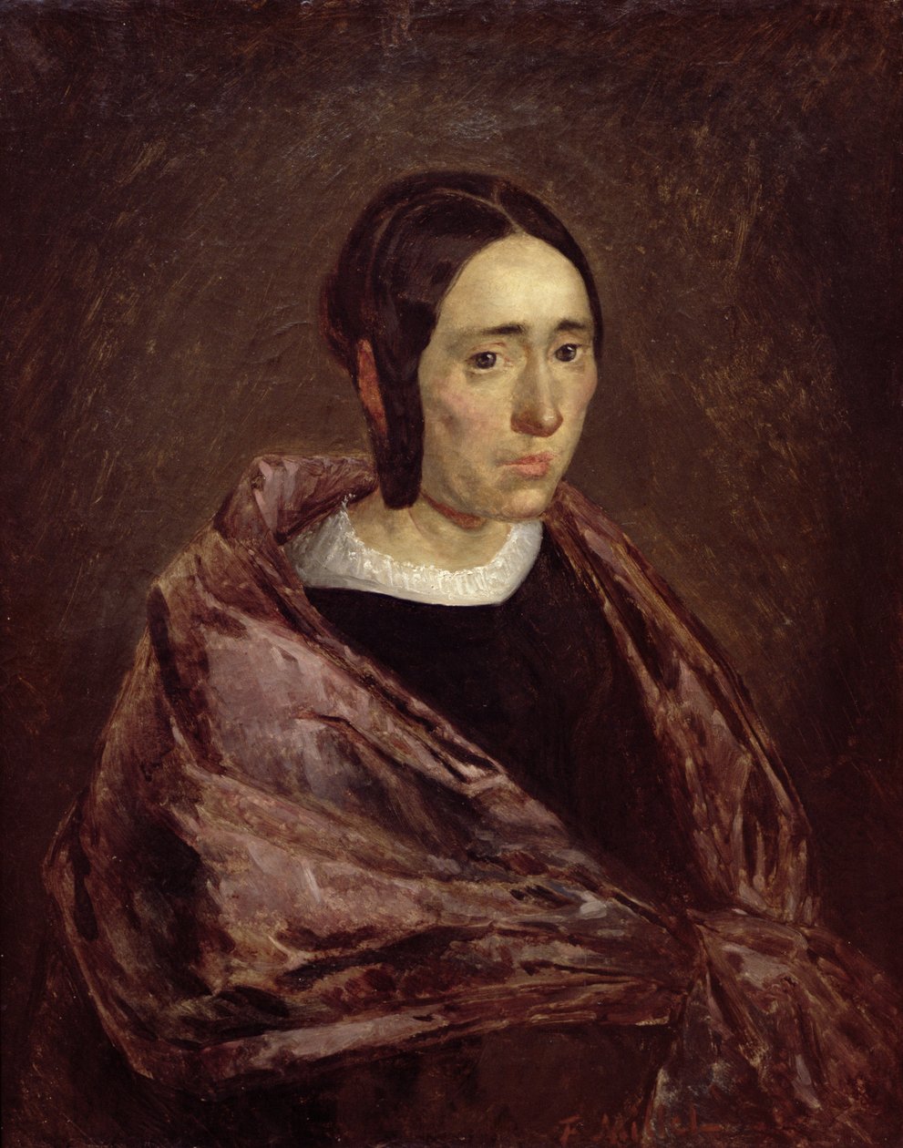 Porträtt av Catherine Roumy av Jean Francois Millet