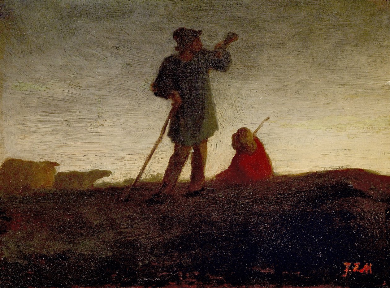 Återkallande av flocken, 1866-72 av Jean Francois Millet