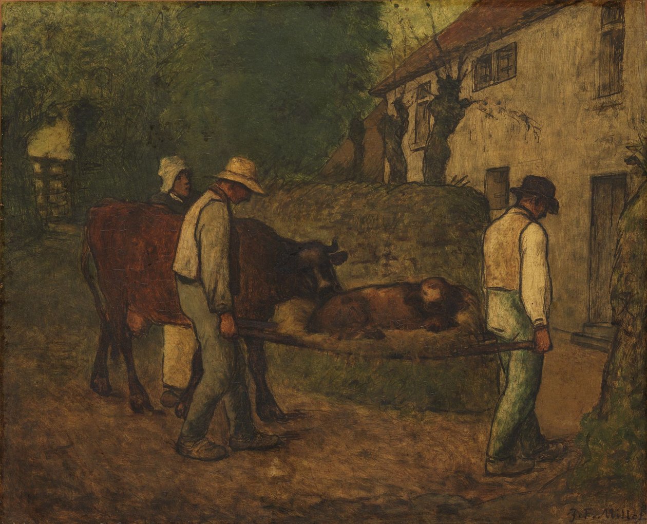 Att föra hem kalven som föddes på fälten av Jean-Francois Millet