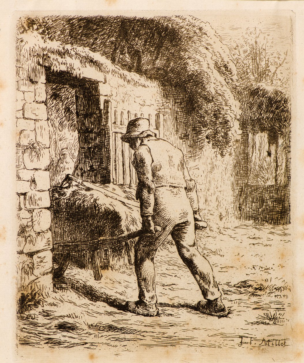 Man med skottkärra av Jean Francois Millet