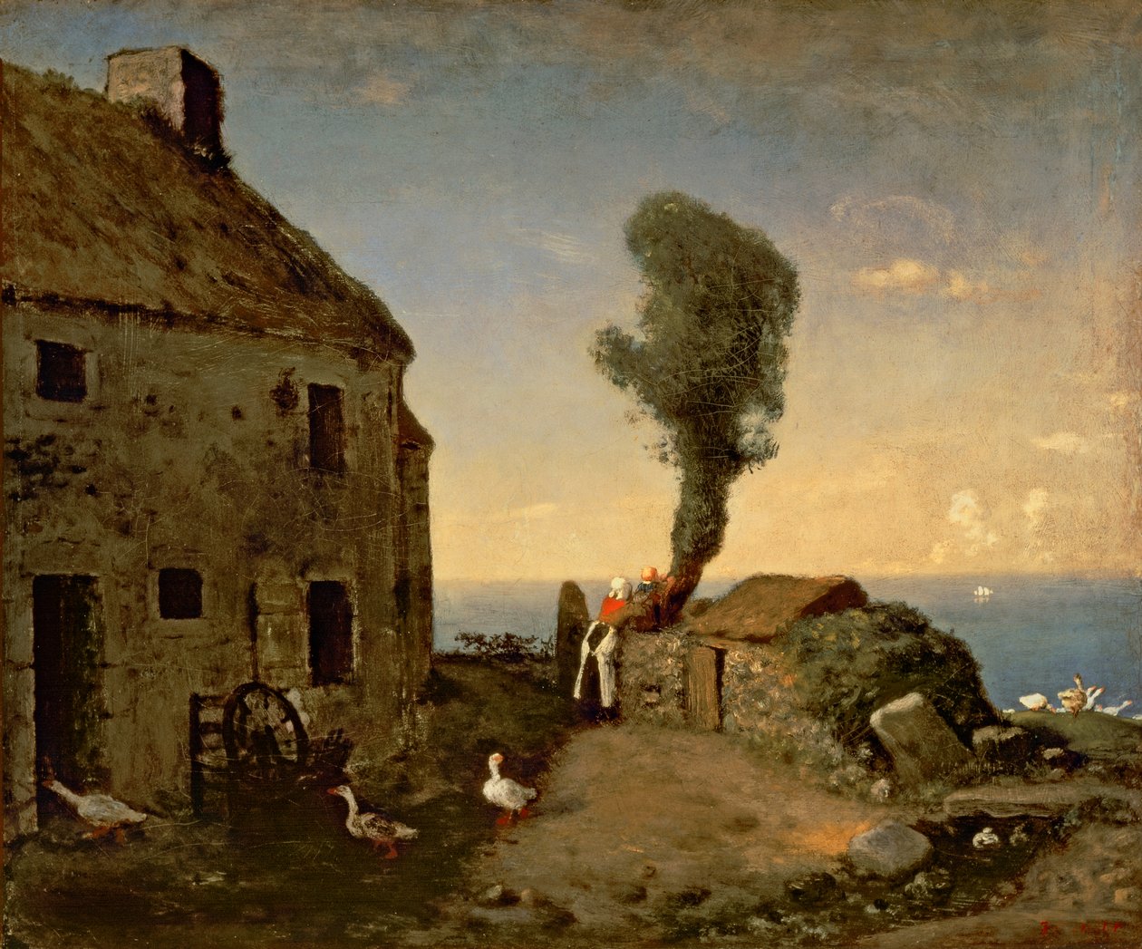 Millets födelseplats i Gruchy, av Jean-Francois Millet (1814-1875), 46x56 cm. av Jean Francois Millet