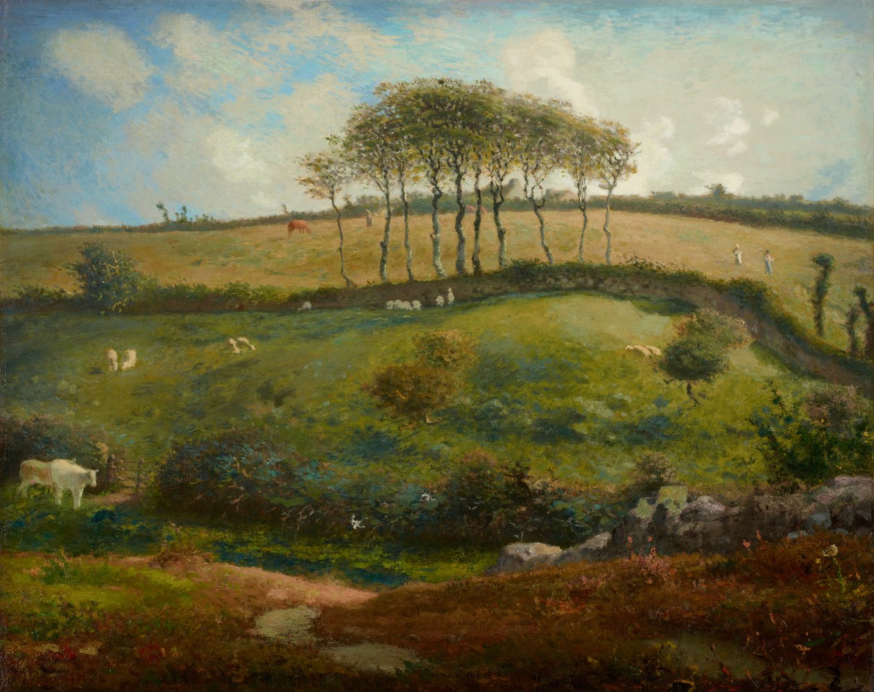 Betesmark nära Cherbourg (Normandie) av Jean-Francois Millet