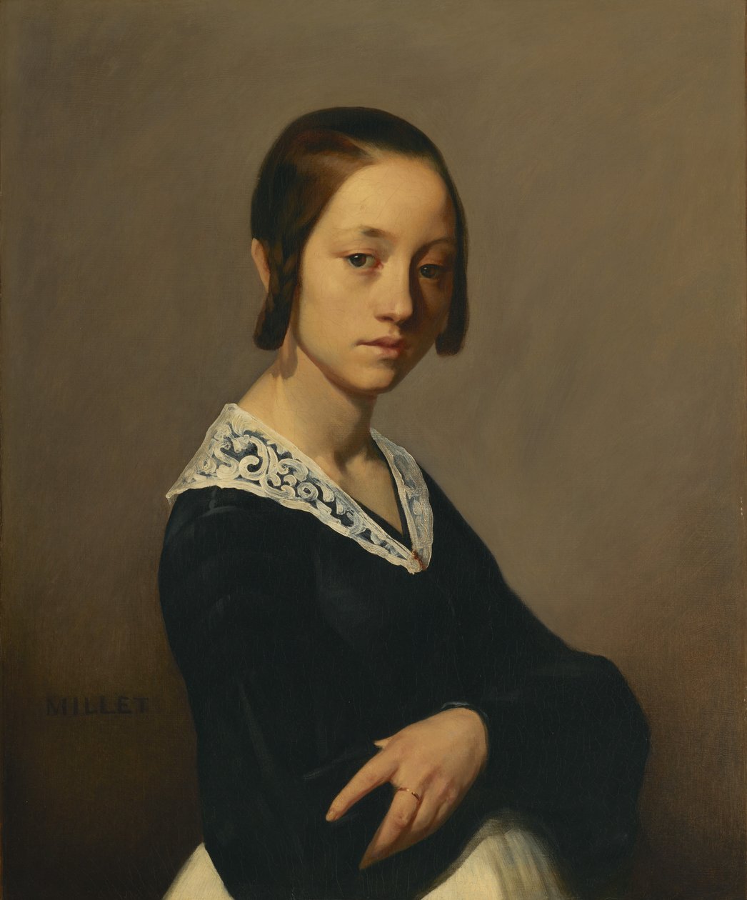 Porträtt av Louise-Antoinette Feuardent av Jean-Francois Millet