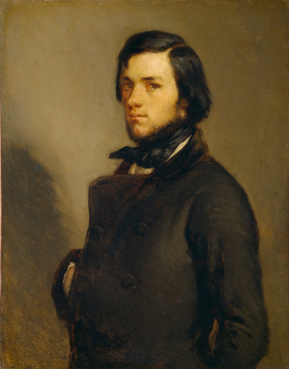 Porträtt av en man av Jean-Francois Millet