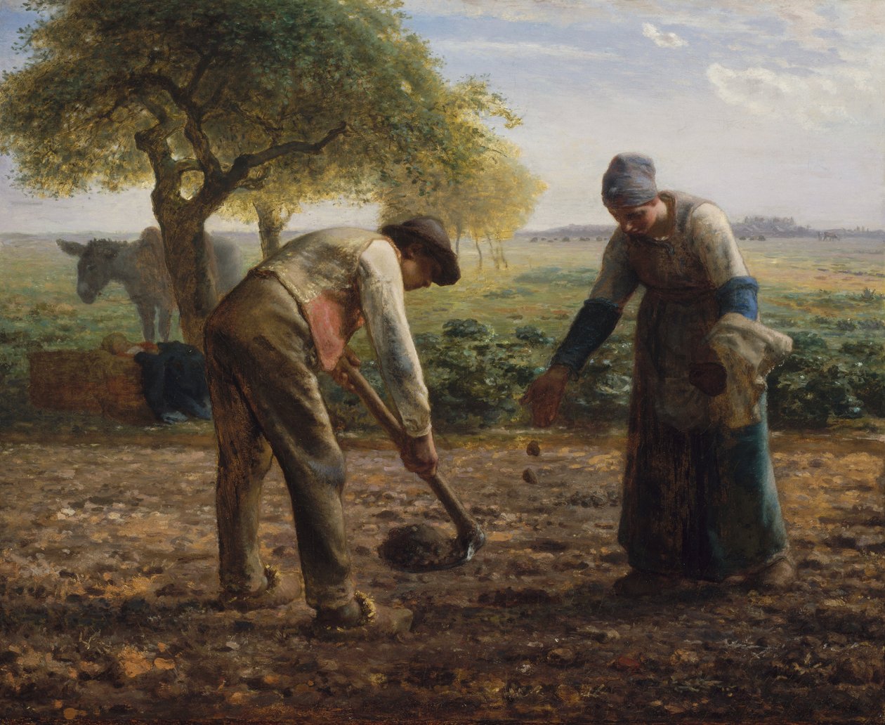 Potatissättare av Jean-Francois Millet