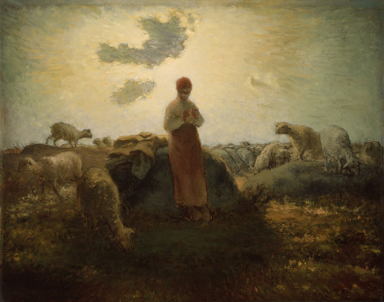Flockens väktare av Jean-Francois Millet