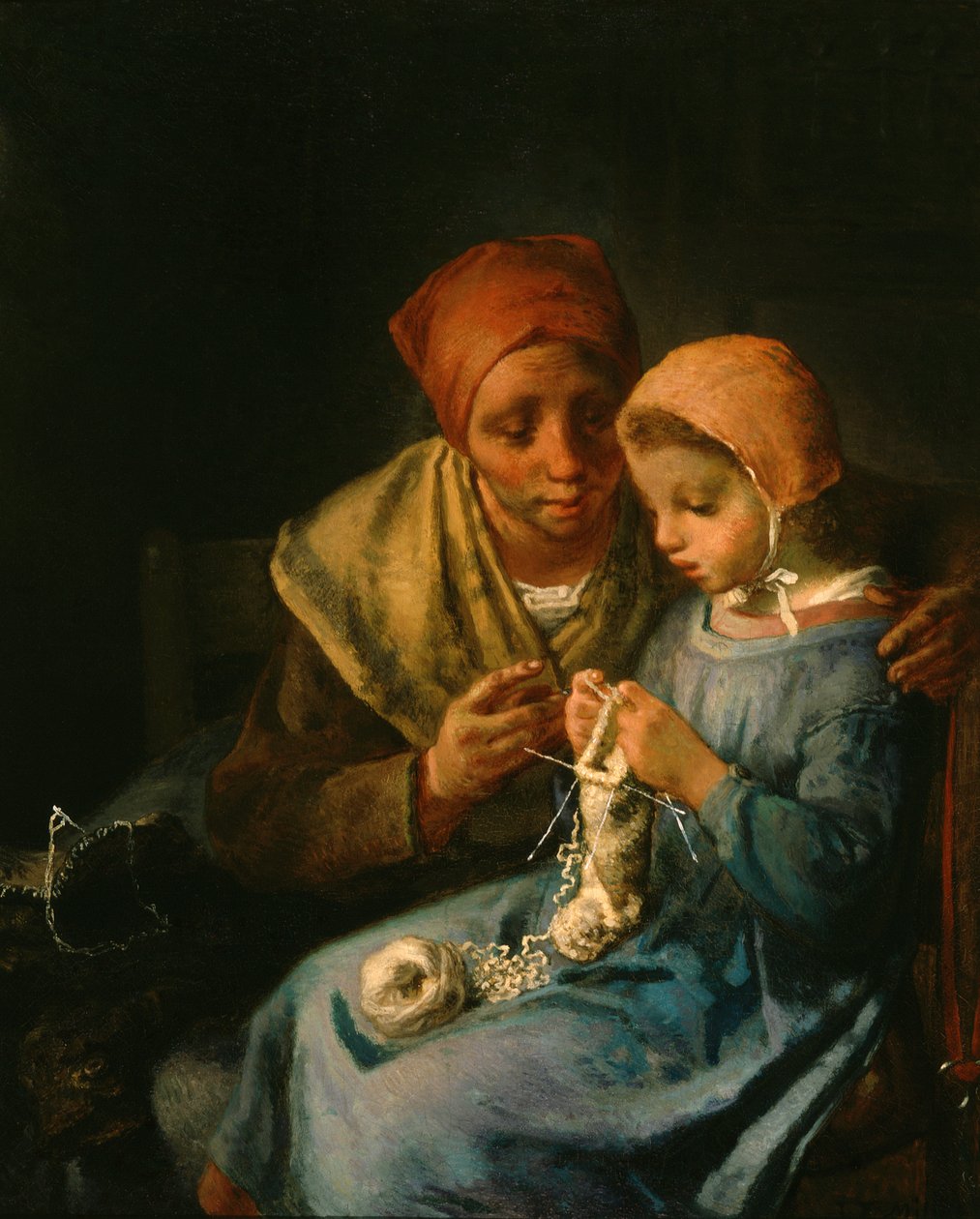 Lektionen i stickning av Jean Francois Millet