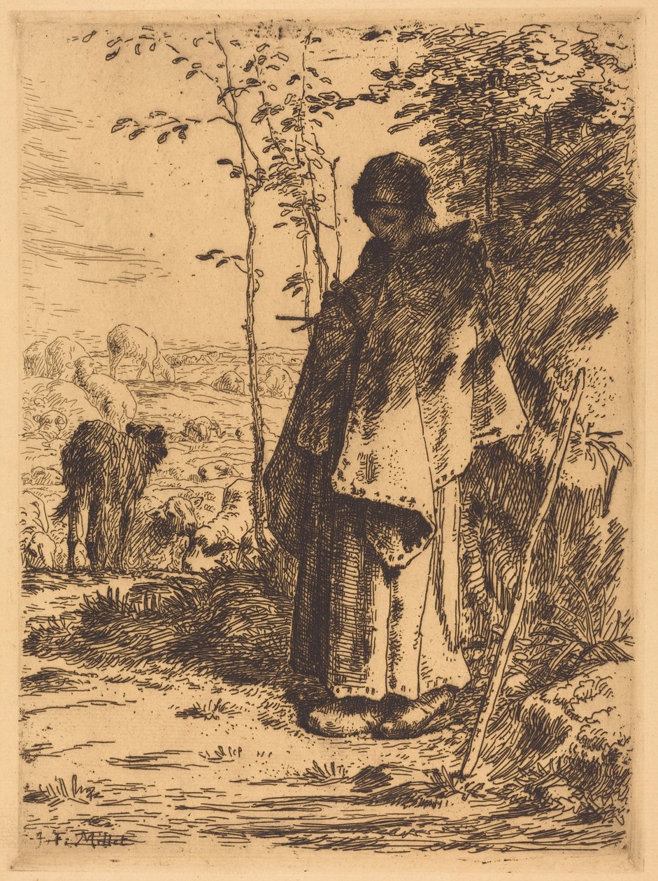 Die große Schäferin av Jean-Francois Millet