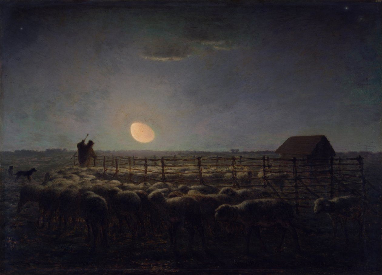 Fårhuset, Moonlight av Jean Francois Millet