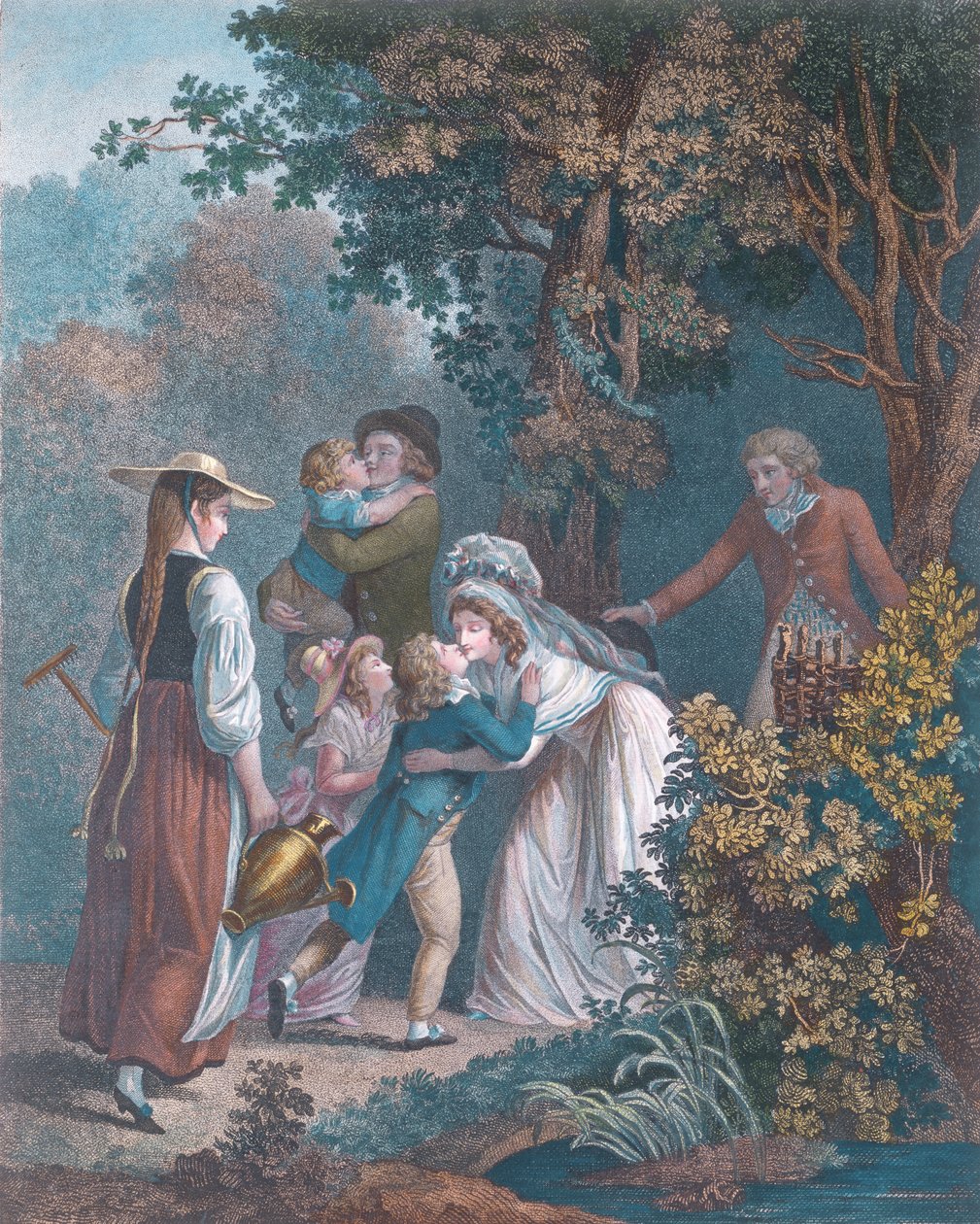 Elysium, graverad av Augustin Le Grand av Jean Frederic Schall