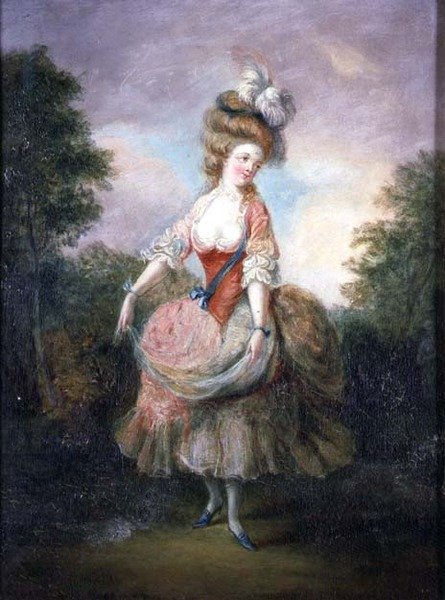 Dansare med fjäderhatt av Jean Frederic Schall